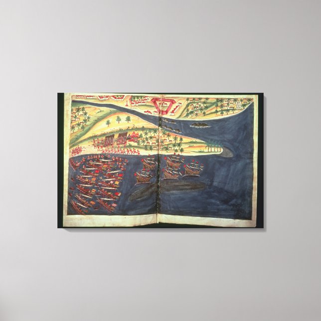 Impressão Em Tela Mapa de exploração do Surat (Frente)