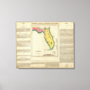Impressão Em Tela Mapa de Florida