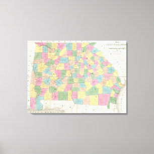 Impressão Em Tela Mapa de Florida