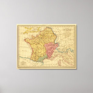 Impressão Em Tela Mapa de Gália