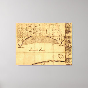 Impressão Em Tela Mapa de George Washington (1749)