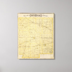 Impressão Em Tela Mapa de Hendricks County