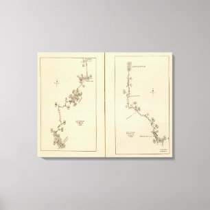 Impressão Em Tela Mapa de índice Albany, Saratoga Springs