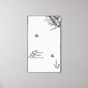 Impressão Em Tela Mapa de Lilliput e de Blefuscu