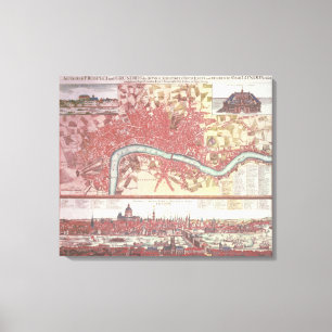 Impressão Em Tela Mapa de Londres