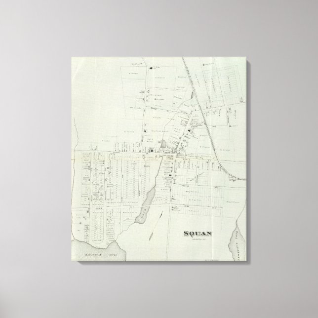 Impressão Em Tela Mapa de Manasquan, Nova Jersey (Frente)