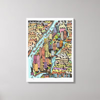 Mapa de mão desenhada do Nova Iorque