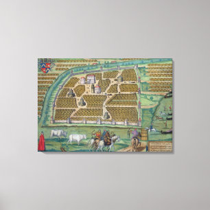 Impressão Em Tela Mapa de Moscou