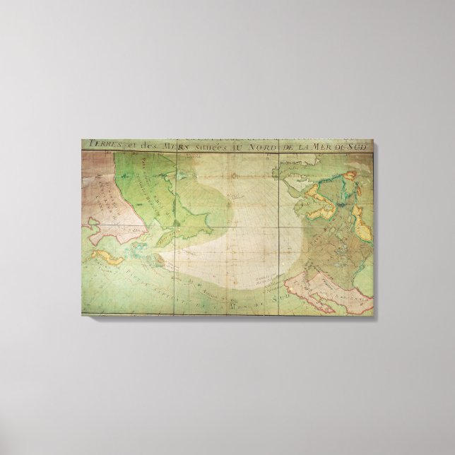 Impressão Em Tela Mapa de novas descobertas (Frente)