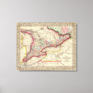 Impressão Em Tela Mapa de Ontário por Mitchell