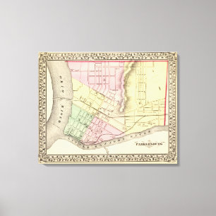 Impressão Em Tela Mapa de Parkersburg, West Virginia