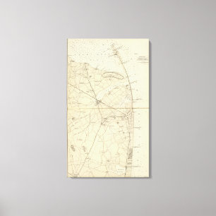 Impressão Em Tela Mapa de Sandy Hook para Tubarão