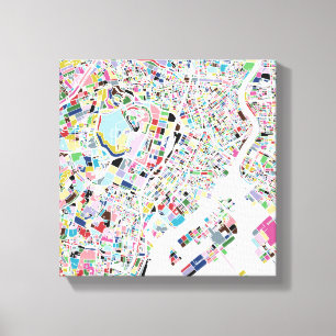 Impressão Em Tela Mapa de Tokyo Japão