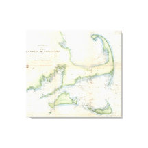 Mapa de Vintage do Cabo Cod (1857)