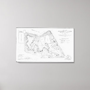 Impressão Em Tela Mapa de Vintage do Parque de Prospecção (1901)
