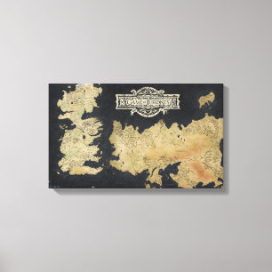 Impressão Em Tela Mapa de Westeros