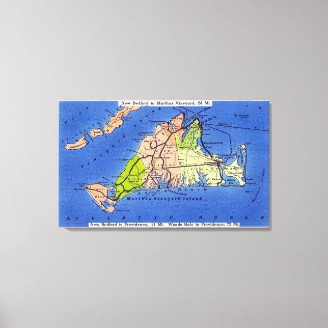 Impressão Em Tela Mapa detalhado da ilha (Frente)