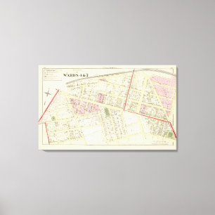 Impressão Em Tela Mapa do atlas da igreja Católica de St Johns da