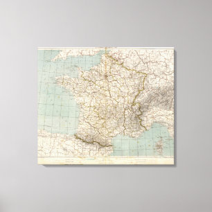 Impressão Em Tela Mapa do atlas de France