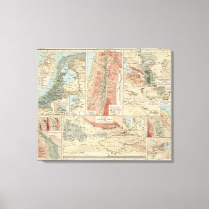 Impressão Em Tela Mapa do atlas de Tieflander