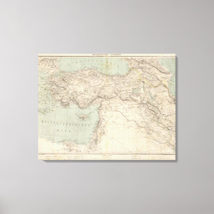 Impressão Em Tela Mapa do atlas de Turquia
