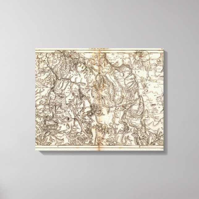 Impressão Em Tela Mapa do Atlas Morvan (Frente)