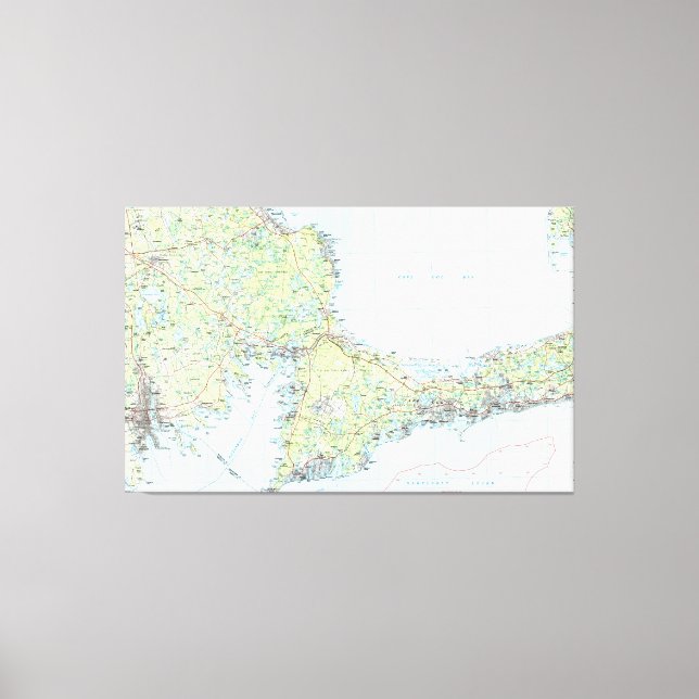 Impressão Em Tela Mapa do Cabo do Bacalhau (1986) (Frente)