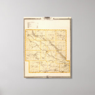 Impressão Em Tela Mapa do condado de Guthrie, Estado de Iowa