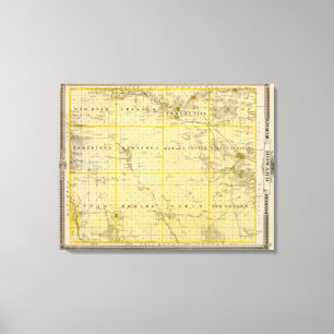 Impressão Em Tela Mapa do Condado de Howard, estado de Iowa
