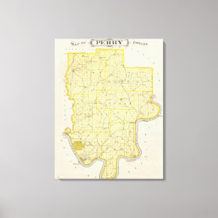 Impressão Em Tela Mapa do Condado de Perry