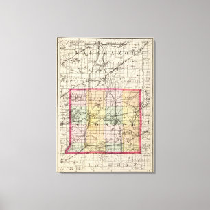 Impressão Em Tela Mapa do condado de St Joseph, Michigan