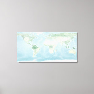 Impressão Em Tela Mapa do Explorador da Superfície da Terra