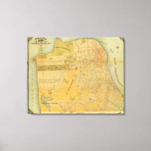 Impressão Em Tela Mapa do guia de Britton e de Rey