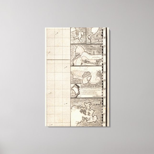 Impressão Em Tela Mapa do Império Britânico na América 16 (Frente)