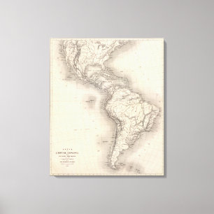 Impressão Em Tela Mapa do império espanhol nos Americas