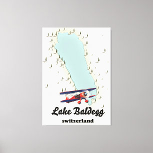 Impressão Em Tela mapa do lago Baldegg Suíça