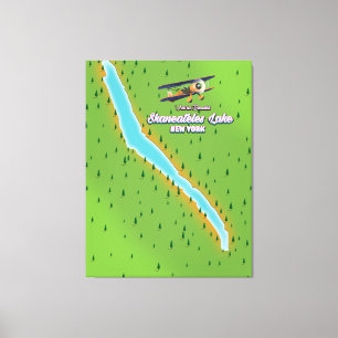 Impressão Em Tela mapa do Lago de Skaneateles