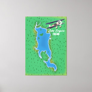 Impressão Em Tela Mapa do Lago Engure Finlândia
