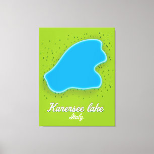 Impressão Em Tela mapa do lago Karersee Itália