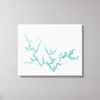 Impressão Em Tela Mapa do Lago Smith