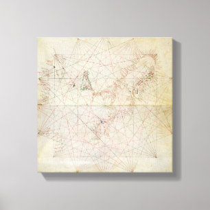 Impressão Em Tela Mapa do mar de adriático