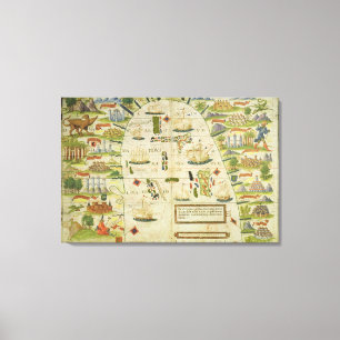 Impressão Em Tela Mapa do mar de China, fac-símile 'de atlas de