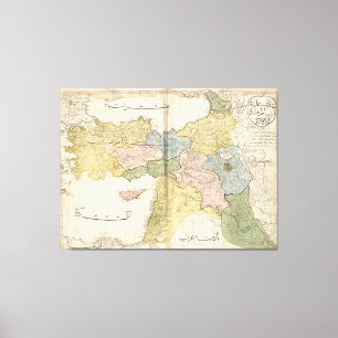 Impressão Em Tela Mapa do Médio Oriente do atlas de Cedid (1803)