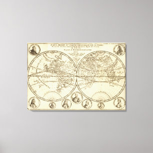 Impressão Em Tela Mapa do mundo