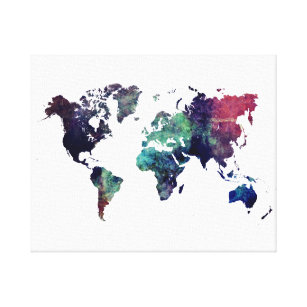 Impressão Em Tela mapa do mundo 6