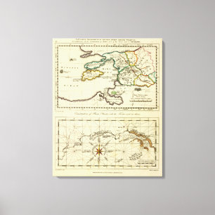 Impressão Em Tela Mapa do mundo do espécime do geographicarum de
