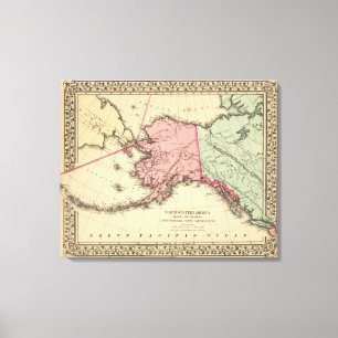 Impressão Em Tela Mapa do nanowatt América por Mitchell