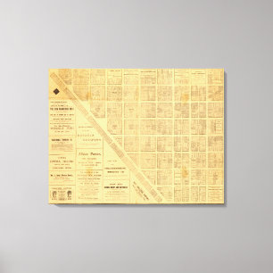 Impressão Em Tela Mapa do negócio de San Francisco
