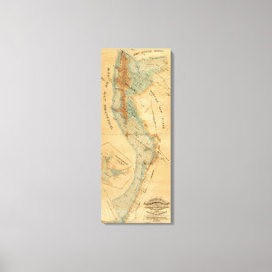 Impressão Em Tela Mapa do pântano salgado e das marés