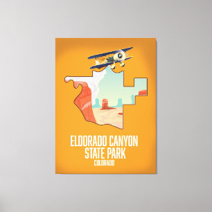 Impressão Em Tela Mapa do Parque Estadual do Eldorado Canyon